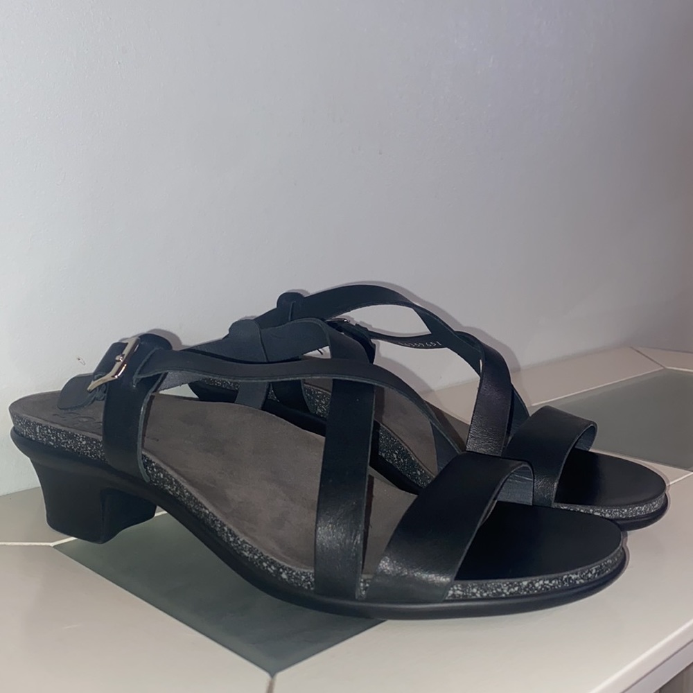 SAS Nouveau Black Leather Open Toe Casual Slingback Sandal-Women’s Sz 10.5M-NWOB - Picture 6 of 16